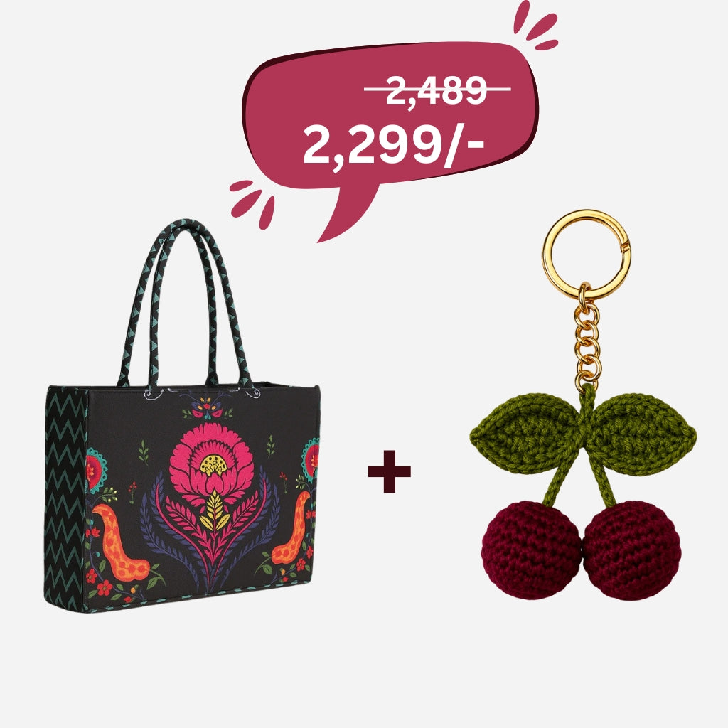 Ornate Bloom + Crochet Cherry