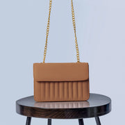 Flap Square Bag Brown