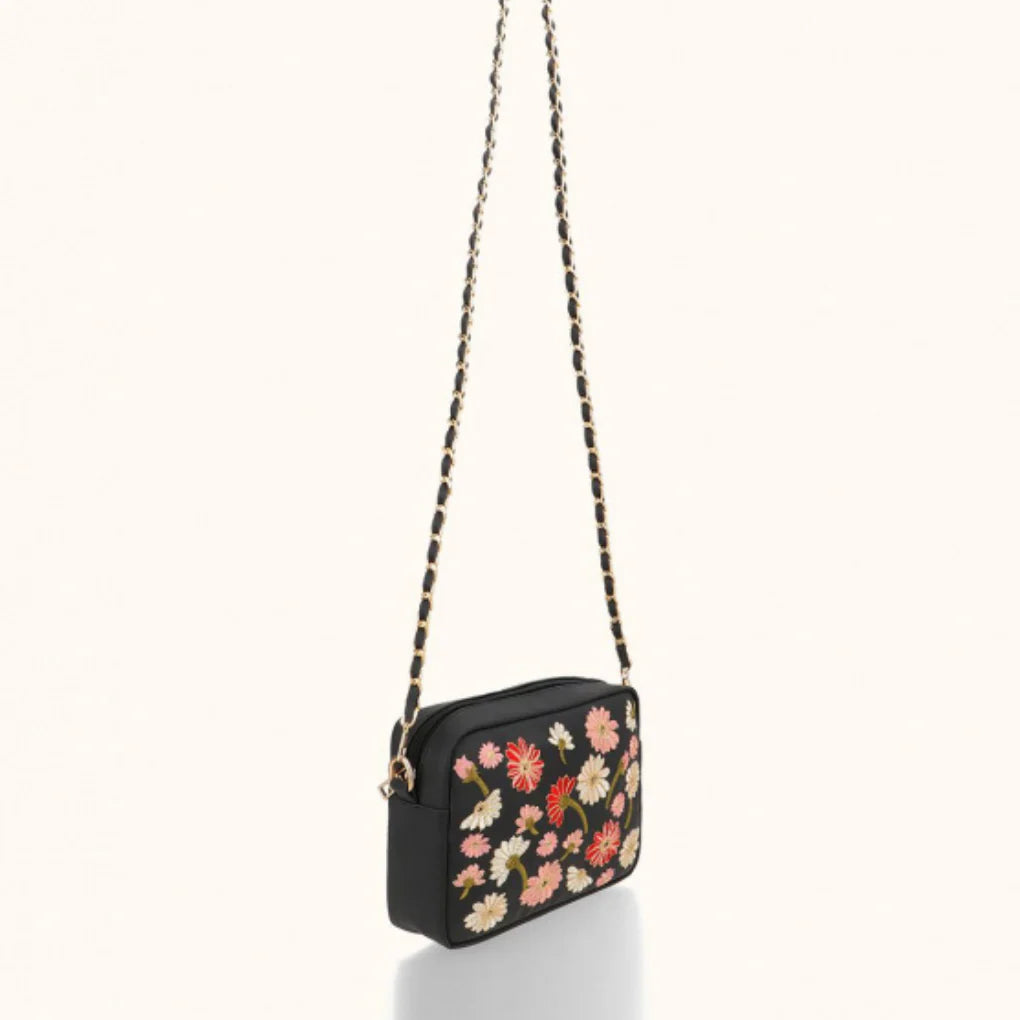 Embroidered Charm Black