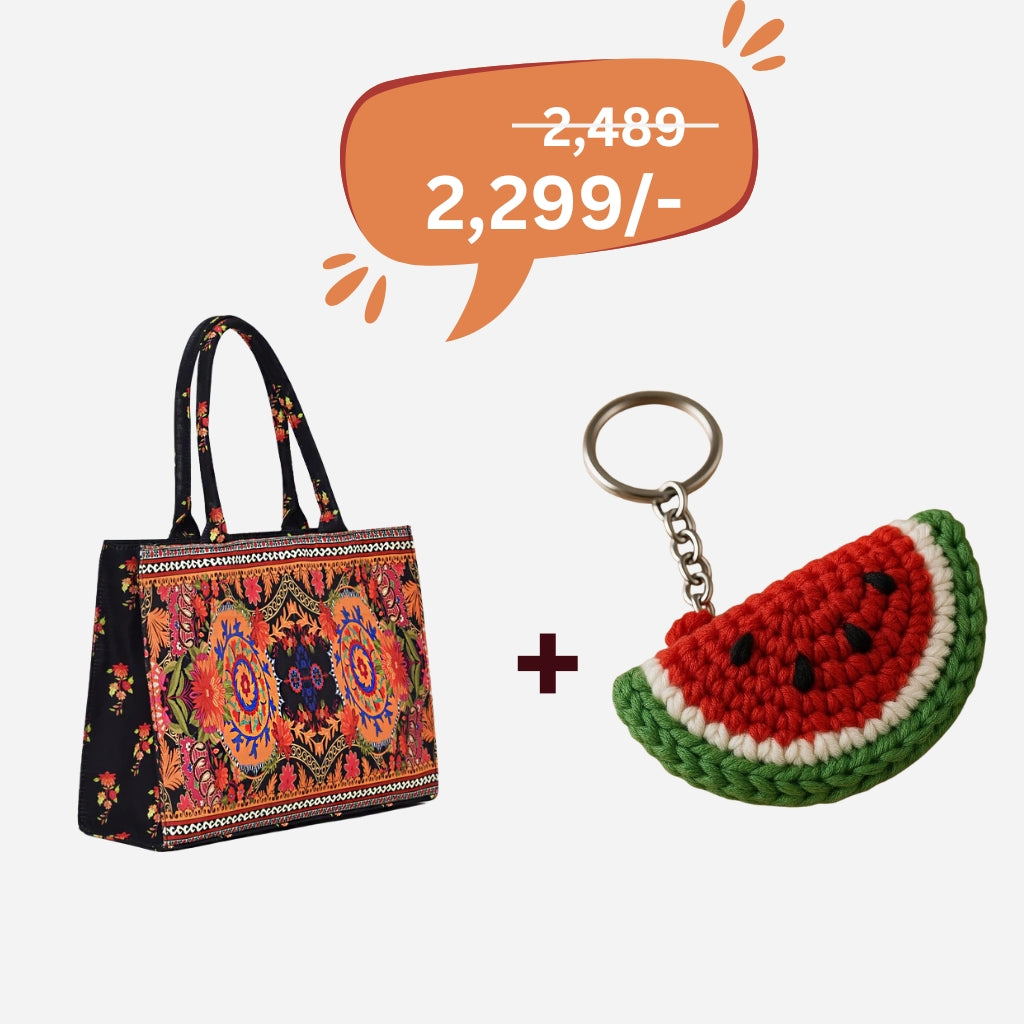 Mehfil Mosaic + Crochet Watermelon