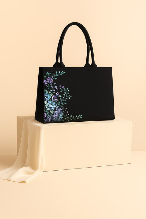 Midnight Blossom Tote