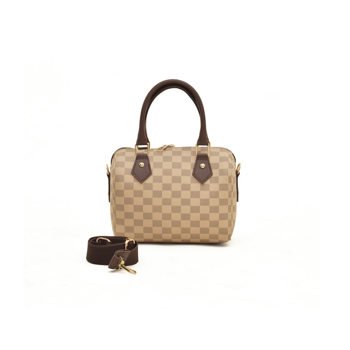 Creamy Royal Check Mini Handbag