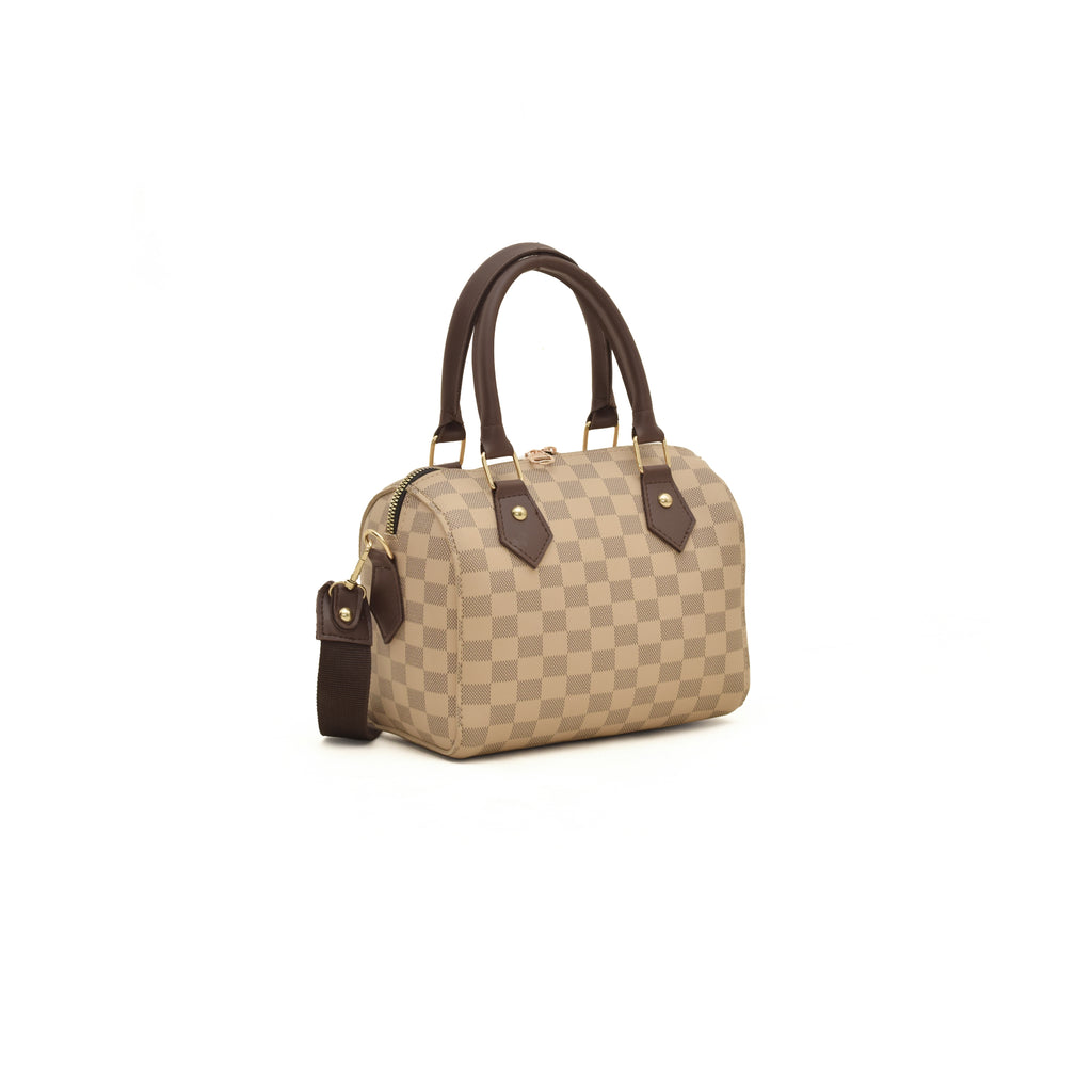 Creamy Royal Check Mini Handbag