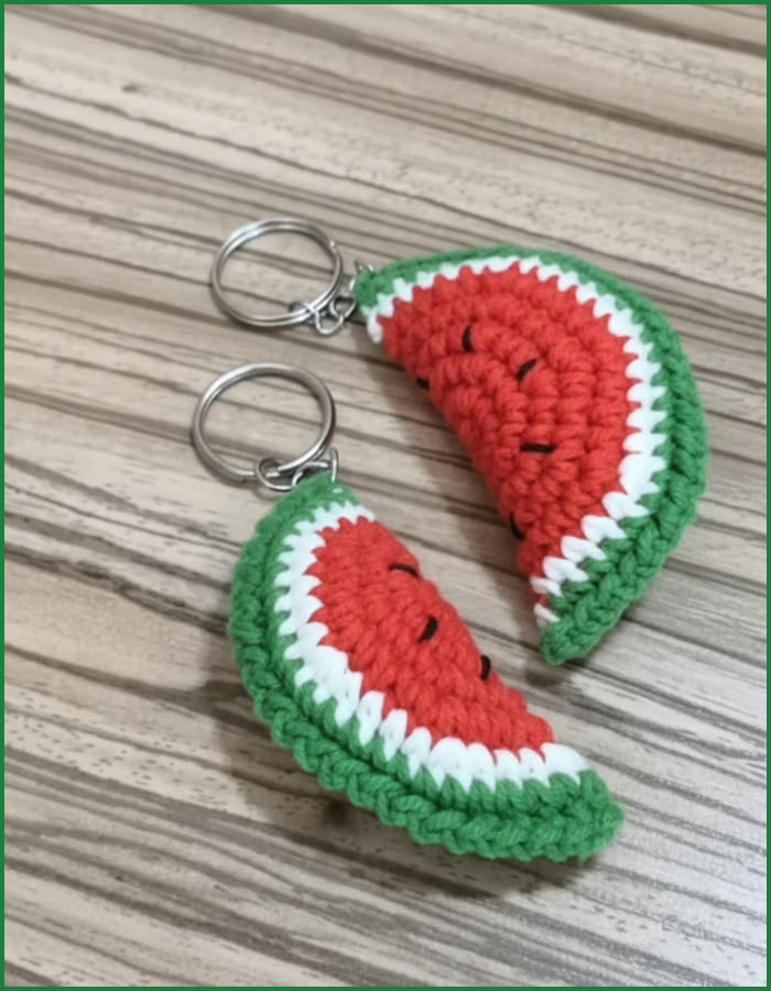 Pair of 2 Crochet Watermelon