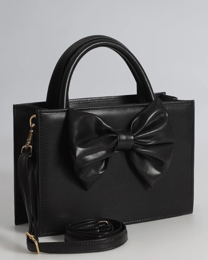 Bow Black Crossbody