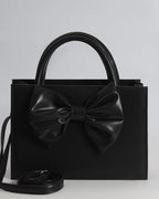 Bow Black Crossbody