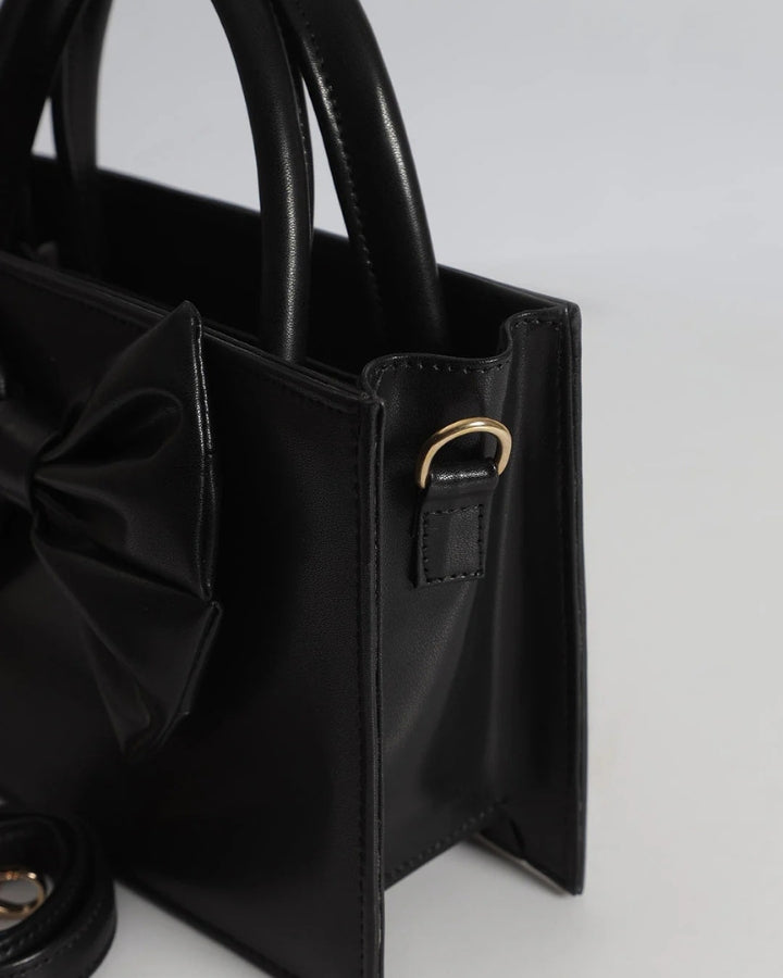Bow Black Crossbody