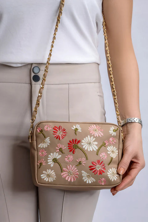 Embroidered Charm Beige