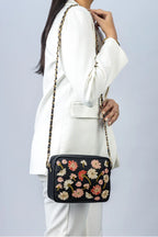 Embroidered Charm Black
