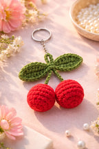 Pair of 2 Crochet Cherry