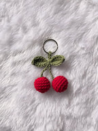 Pair of 2 Crochet Cherry